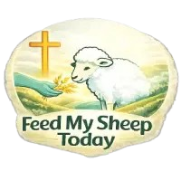 Feed My Sheep Today logo with lamb and cross
